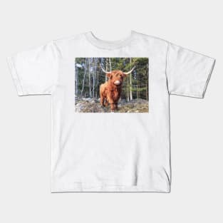 Scottish Highland Cattle Cow 2299 Kids T-Shirt